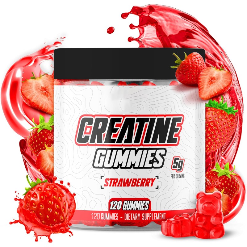 Creatine Gummies Supplier - OEM 5g Serving Strawberry Strength Gain