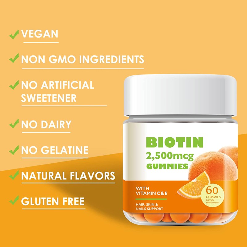 Hair Gummies Supplier - OEM Vegan Vitamin C Normal Hair Growth