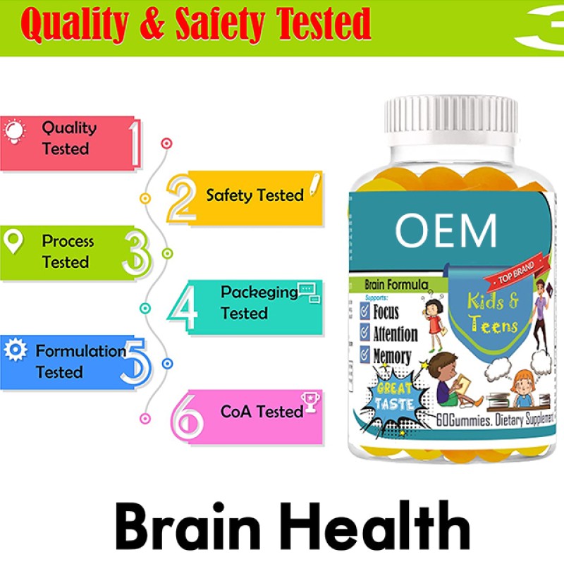 Kids Gummies Supplier - Focus Pectin Omega 3 Improve Memory