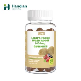 Lion's Mane Gummies Supplier - Halal ISO22000 1000mg Vegan Low-Sugar
