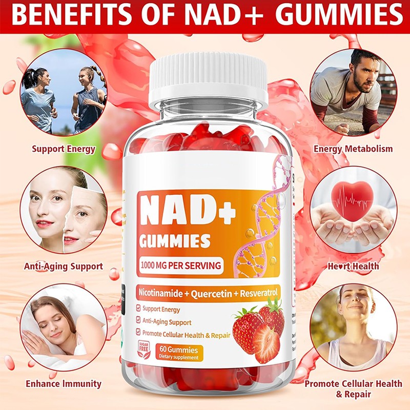 NAD+ Gummies Factory - OEM Liposomal Resveratrol Collagen Cellular Energy