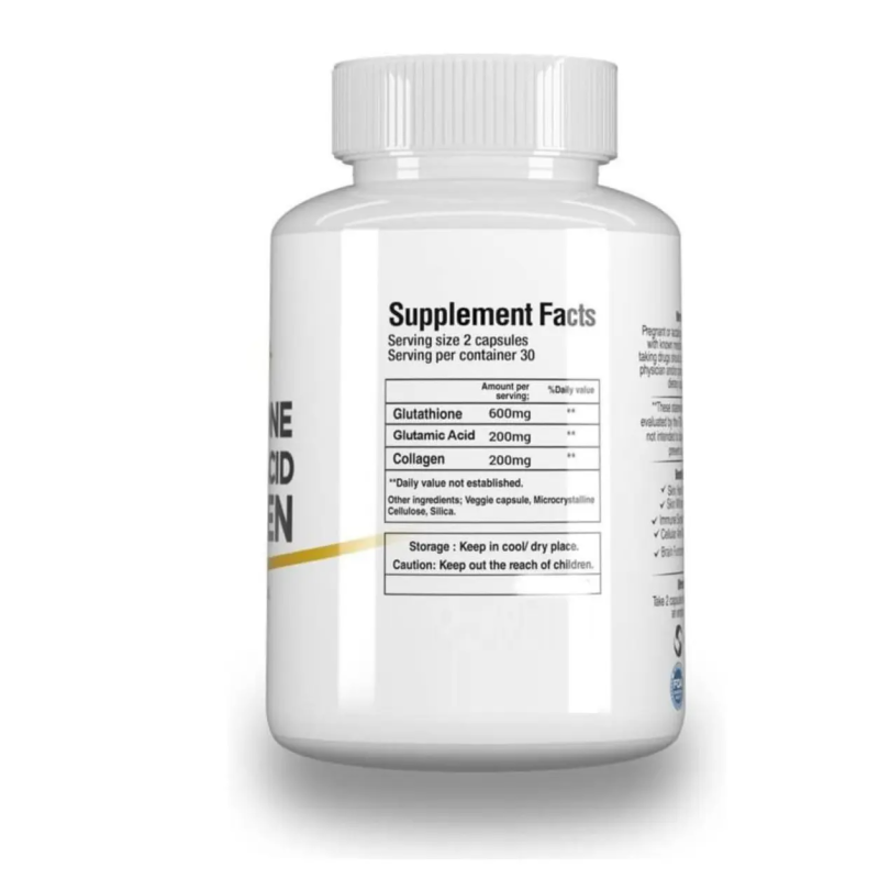 Skin Whitening Capsules Supplier - L-Glutathione Collagen Vitamin C Formula