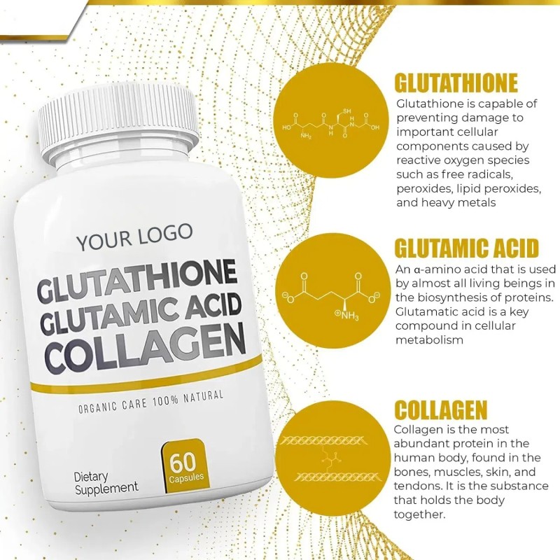 Skin Whitening Capsules Supplier - L-Glutathione Collagen Vitamin C Formula