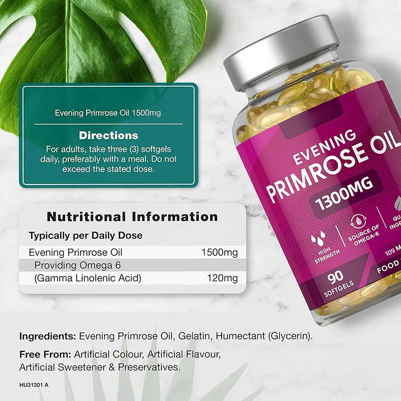 Evening Primrose Oil Capsule Factory - Private Label Women's Skin Health