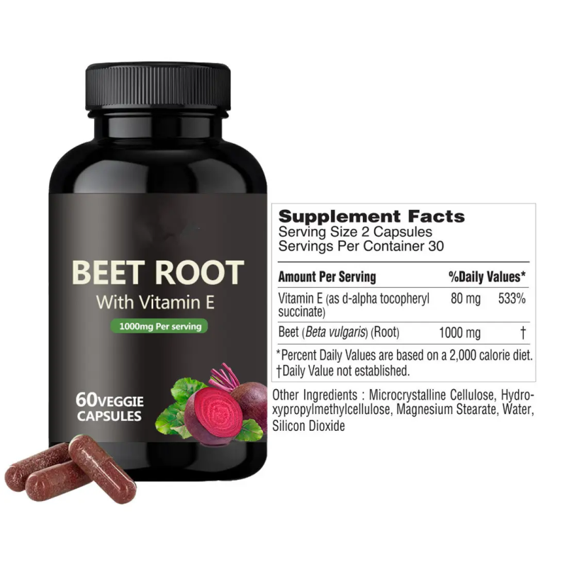 Beet Root Extract Capsules Factory - Private Label 500mg Herbal Supplement