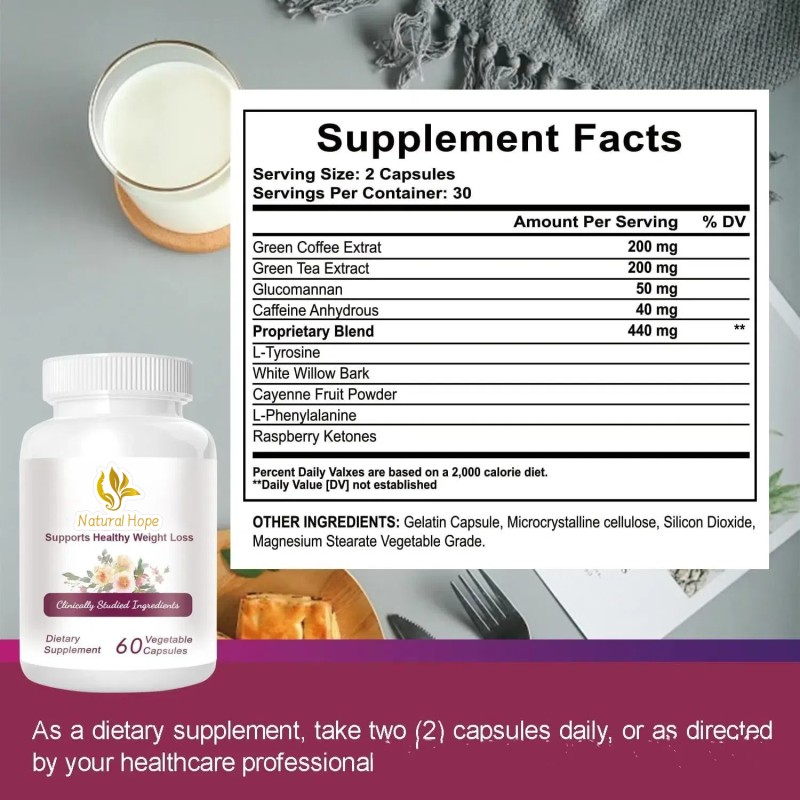 Wellness Capsules Factory - Daily Fat Burning Energy Support Supplement