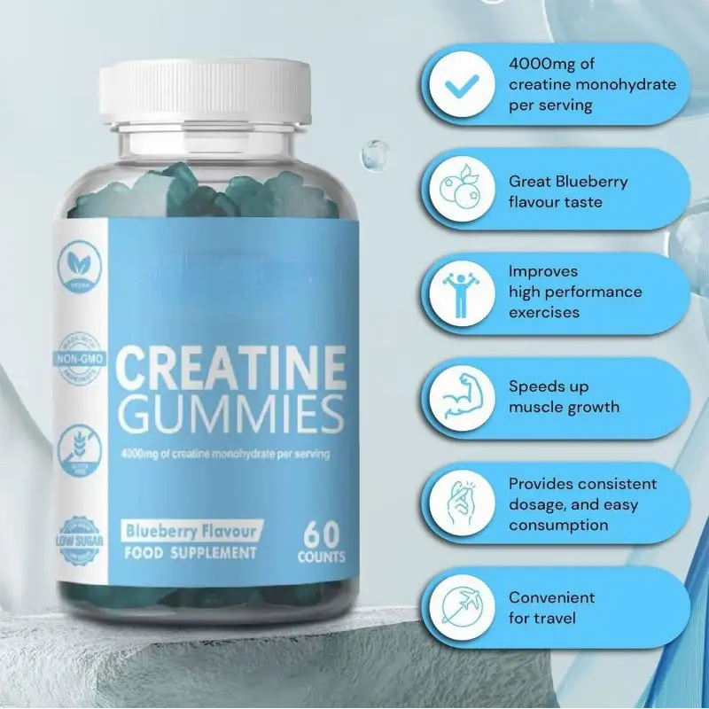 Creatine Monohydrate Gummies Factory - Natural Fruit Flavored 3000mg