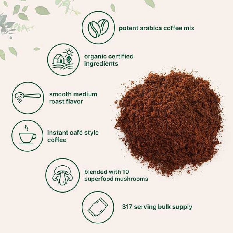 Mushroom Coffee Powder Factory - Organic 10 in 1 Immune Support Blend