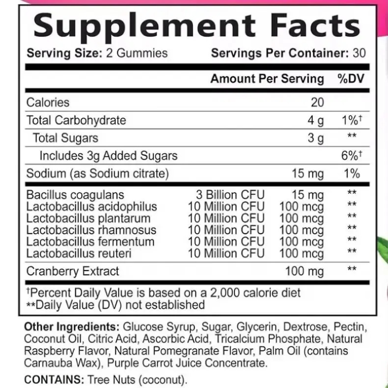 Cranberry Probiotic Gummies Manufacturer - 3 in 1 Urinary Gut Health