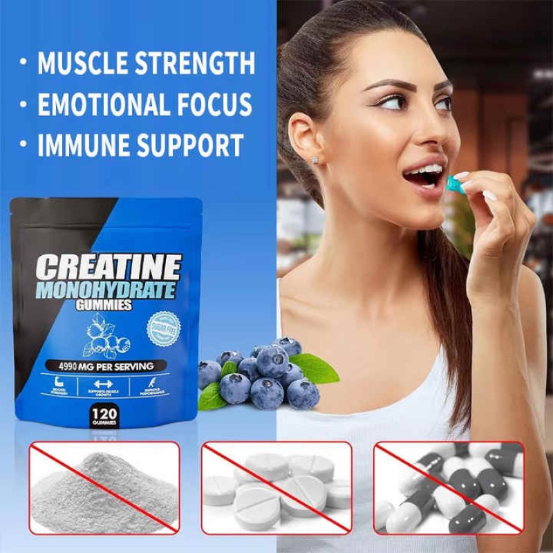Pre-Workout Gummies Factory - Vegetarian Creatine Energy Supplement