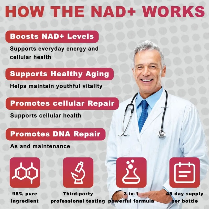 NAD Supplement Factory - OEM 1000mg Anti-Aging Energy Liquid Sticks