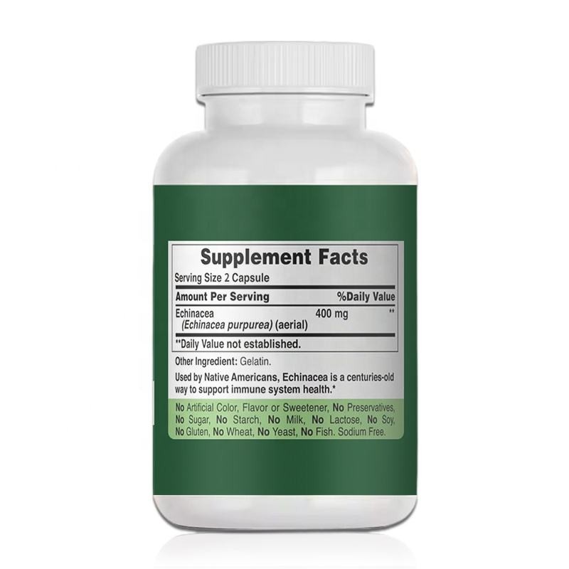 Echinacea Capsules Manufacturer - 400mg Vegetarian Immune System Support