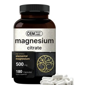 Magnesium Capsules Factory - OEM 500mg Citrate Glycinate Formula