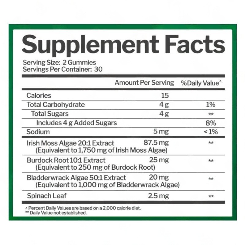 Sea Moss Gummies Manufacturer - GMP Mineral Zinc Magnesium Thyroid