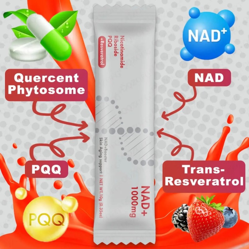 NAD Supplement Factory - OEM 1000mg Anti-Aging Energy Liquid Sticks