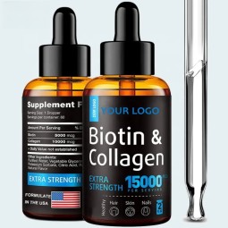 Biotin Collagen Liquid Factory - 15000mcg Hair Growth Skin Vitamins