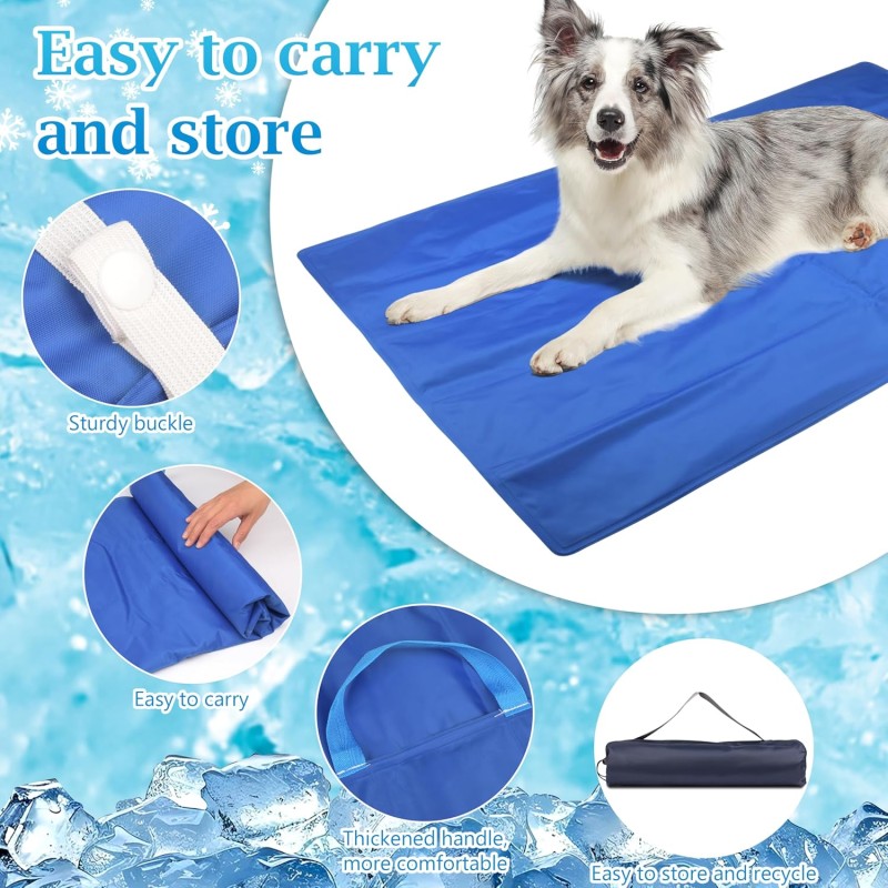 Pet Cooling Pad Manufacturer - Portable Gel Mat Blue
