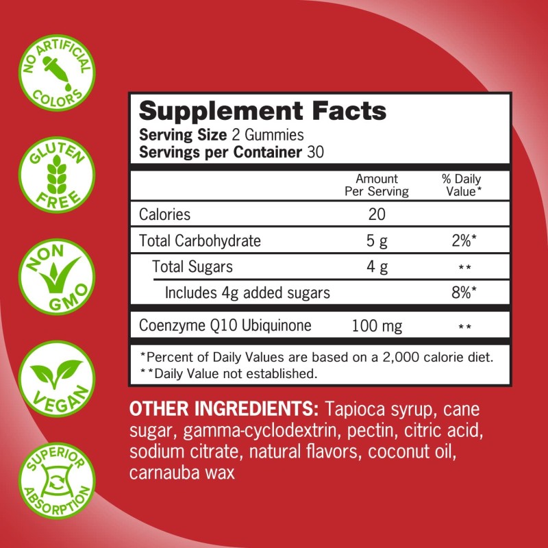 Coenzyme Q10 Collagen Gummy Can Better Protect Blood Vessels and Heart Non-gmo and Gluten Free