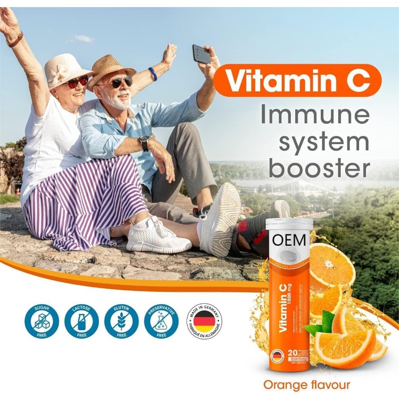 OEM Popular Vitamin C Effervescent Tablets Safe Health Care Supplement for Everyone Except Pregnant Women Herbal Supplements