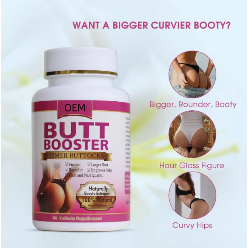 Mention Buttocks Herbal Supplements Plump HIPS Enhancement Firming and Seductive 60 Tablets