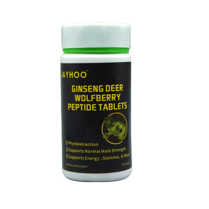 Jayhoo Ginseng Deer Wolfberry Peptide Tablets Herbal Supplements for Strong Power Boost and Long Lasting Enhancement