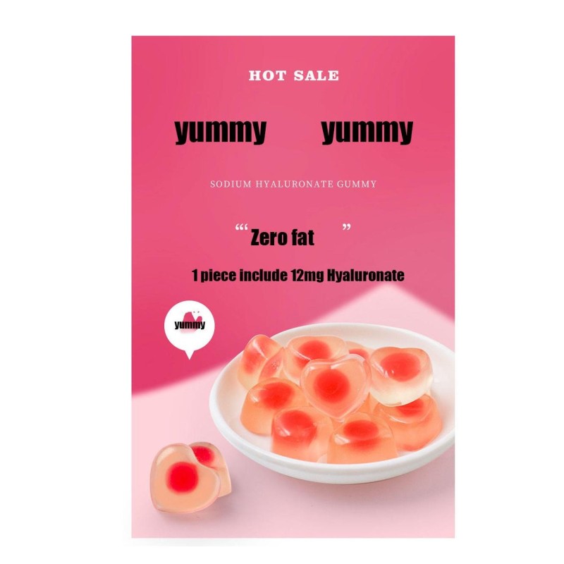 Private Label OEM Improving Digestive System Health Suitable Non-gmo Non-gluten Gumming Candy Multi Vitamin Collagen Supplement