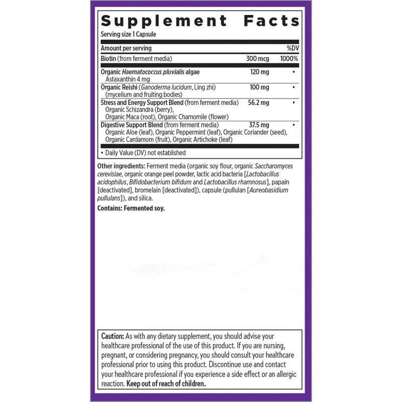 Fermented Biotin Supplement Capsules Supplement Collagen to Support Healthy Hair, Skin and Nails