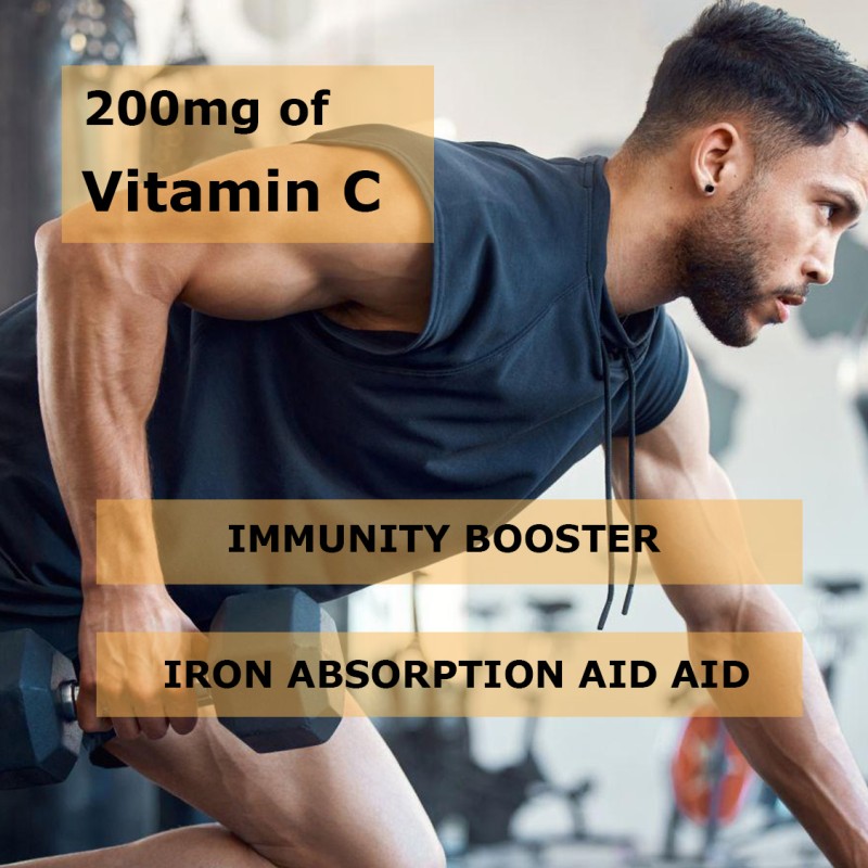 OEM/ODM 200 mg Vitamin C Iron Supplement Tablets for Adults for Men and Women Not Recommended for Pregnant Women