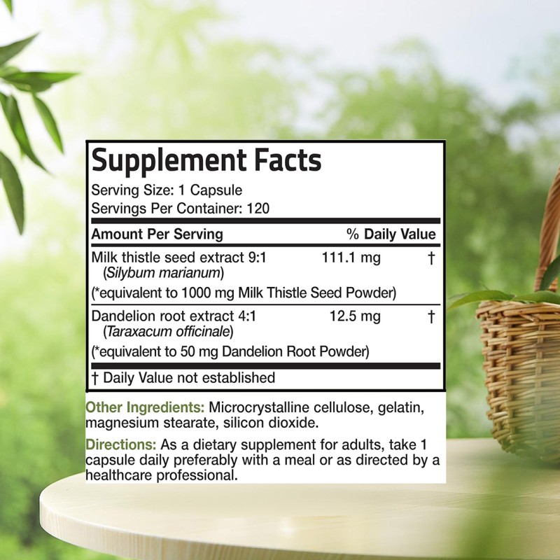 OEM Liver Supplement Capsules, Containing 110 mg Milk Thistle,support Liver Detoxification and Cleansing,120 Capsules