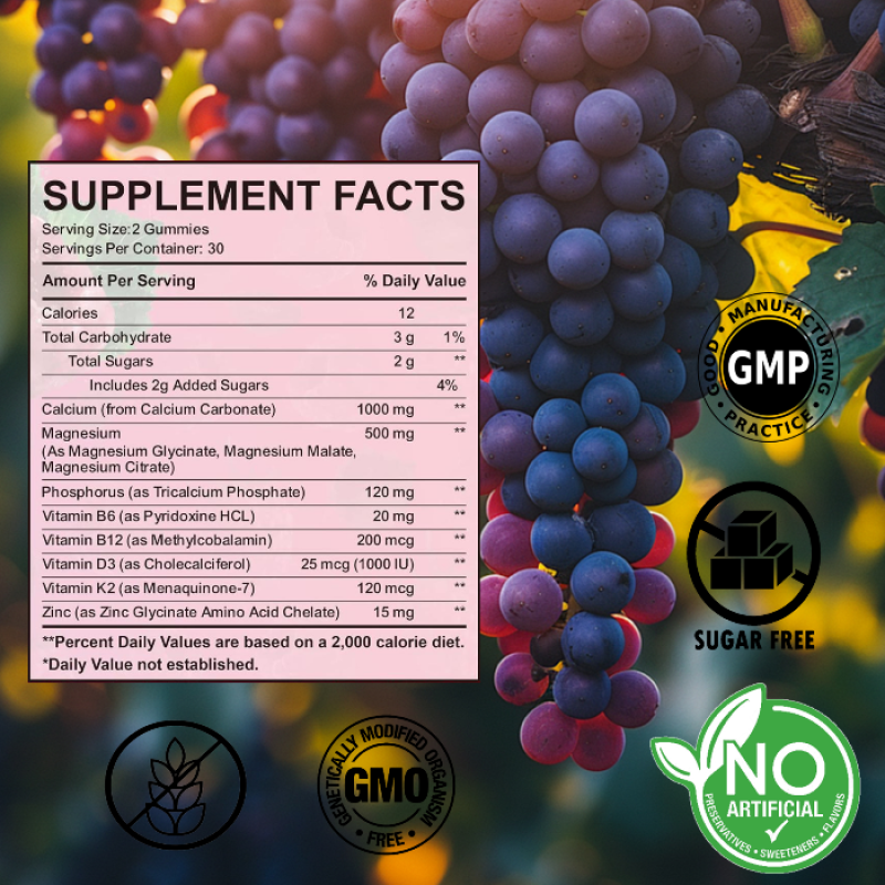 Calcium Magnesium Gummies Factory - OEM Sleep Bone Health