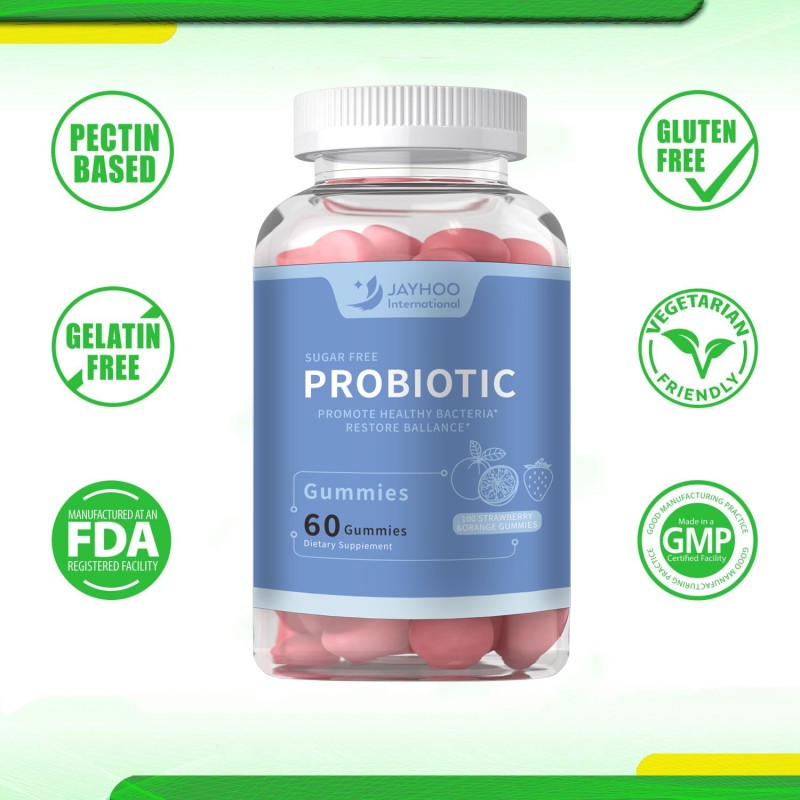 60 Vegan Probiotics Gummy Immune Supplements for Adults Improve Digestion and Healthcare Not for Teenagers