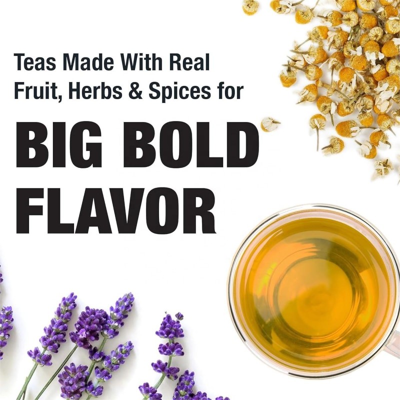 Lavender Chamomile Herbal Tea Soft Chamomile Mixed Tea Caffeine-Free Reusable Sealing Bag for Adults Not for Pregnant Women