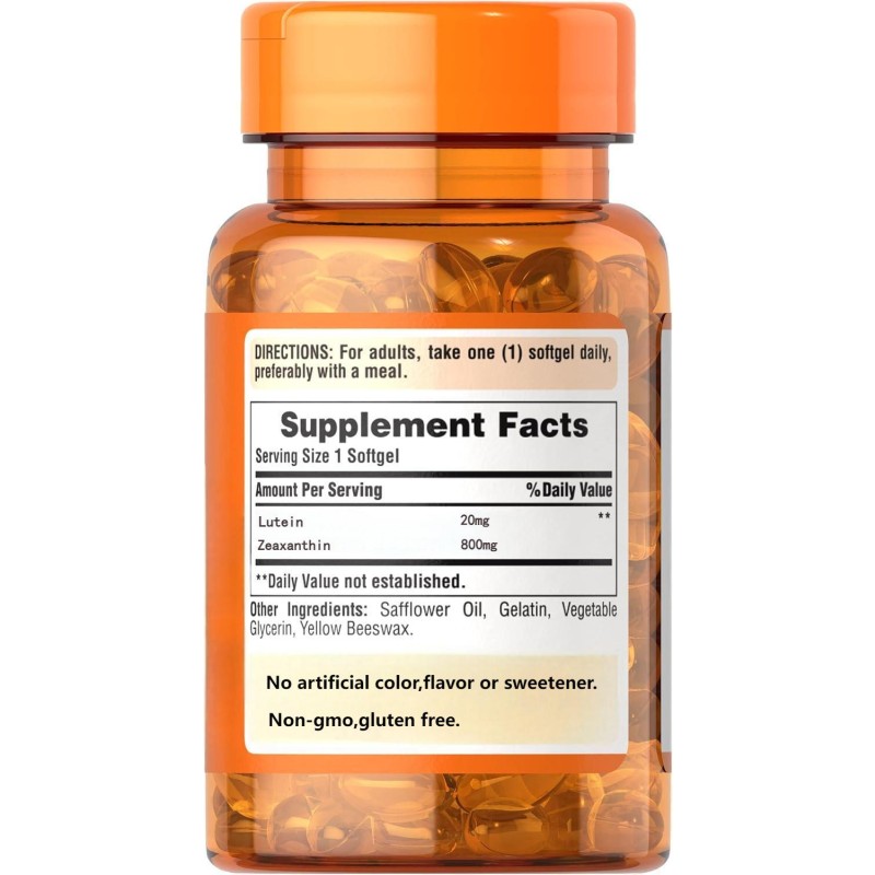 OEM 20mg Lutein Soft Capsules with Natural Ingredients to Prevent Blue Light and Protect Eye Health,120 Softgels