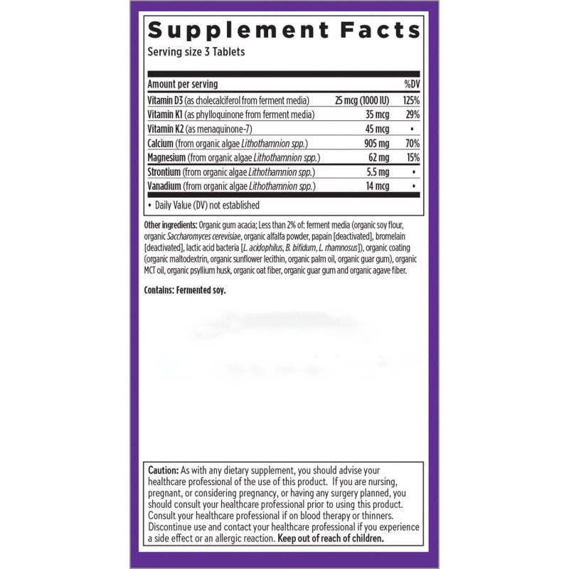 OEM Red Algae Plant Calcium 120 Tablets Supplement for Adult Human Bones with Variety of Vitamins & Magnesium