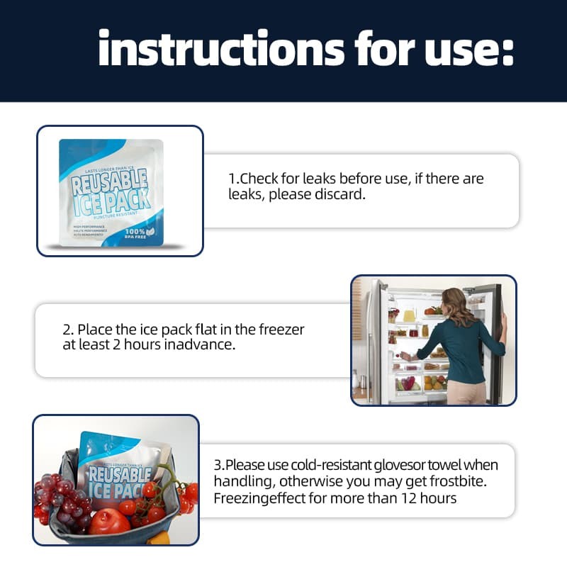 Reusable Gel Ice Bag Supplier - Custom Food Medical Cooling Pack