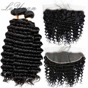 Brazilian Deep Wave Supplier - 3 Bundles 13x4 Frontal