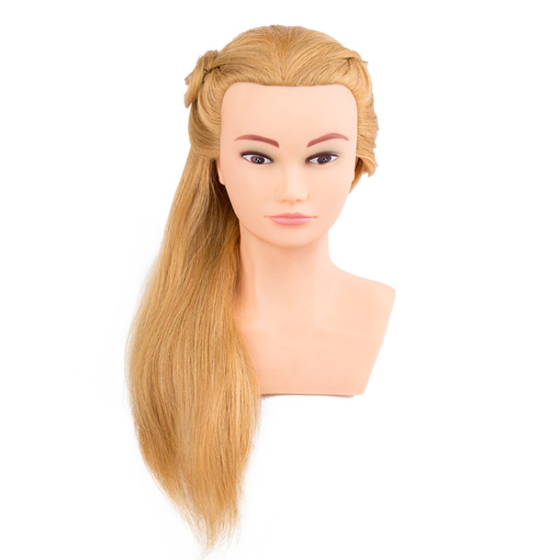 Natural Hair Extension Model Factory - Realistic Display Head
