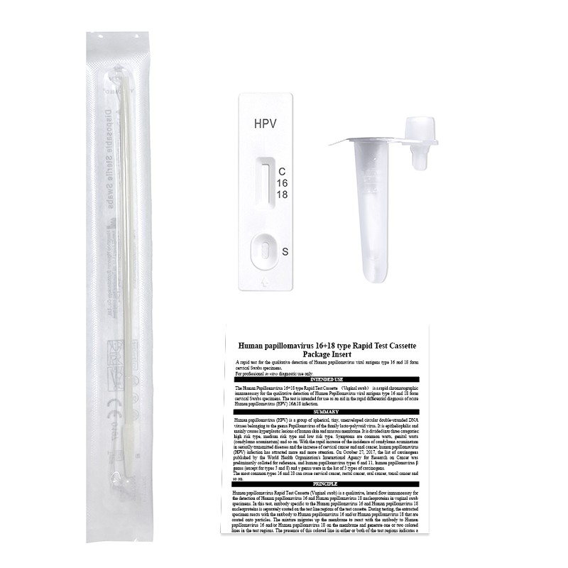 HPV Test Kit Manufacturer - Custom 16+18 Type Cassette