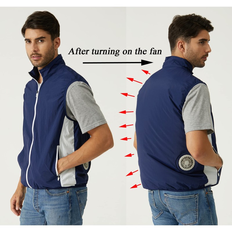 Men's Cooling Vest Supplier - Wind Speed Adjustment