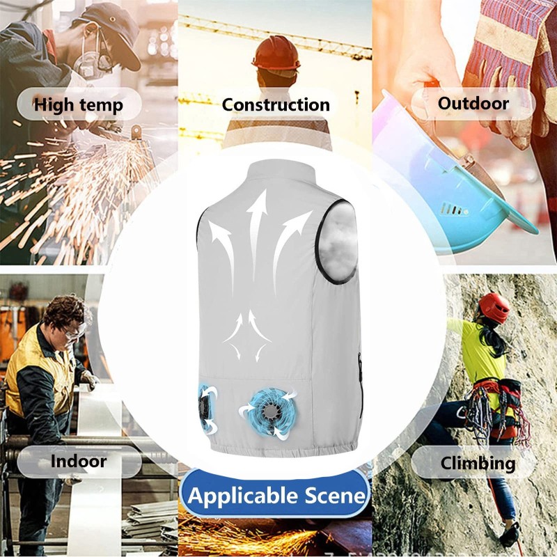 Reversible Cool Vest Factory - Reflective Straps Cooling