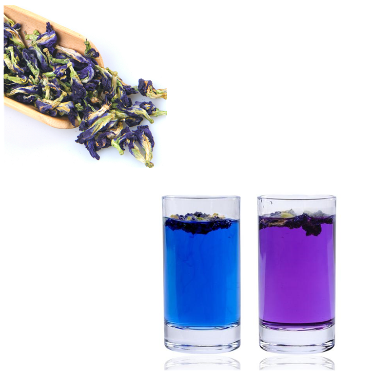 QYherb Factory Wholesales Bulk Plant Extract Butterfly Pea Flower Powder/Organic Butterfly Pea Powder 450 Mesh Free Sample