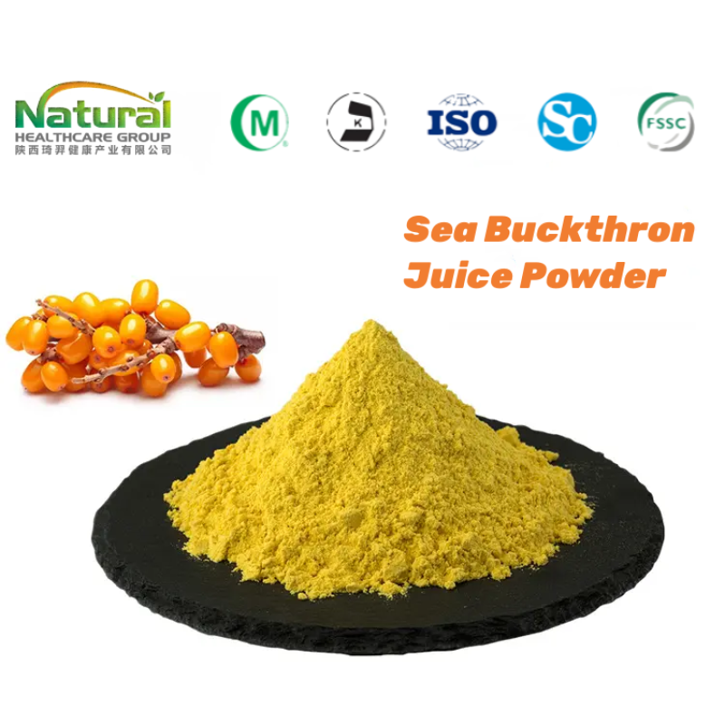 Organic Product QYHerb Supply Hot Selling High Quality Sea Buckthorn Powder Wholesale Price Pure Sea Buckthorn Juice Powder Product for Sale