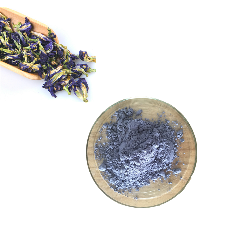 QYherb Factory Wholesales Bulk Plant Extract Butterfly Pea Flower Powder/Organic Butterfly Pea Powder 450 Mesh Free Sample