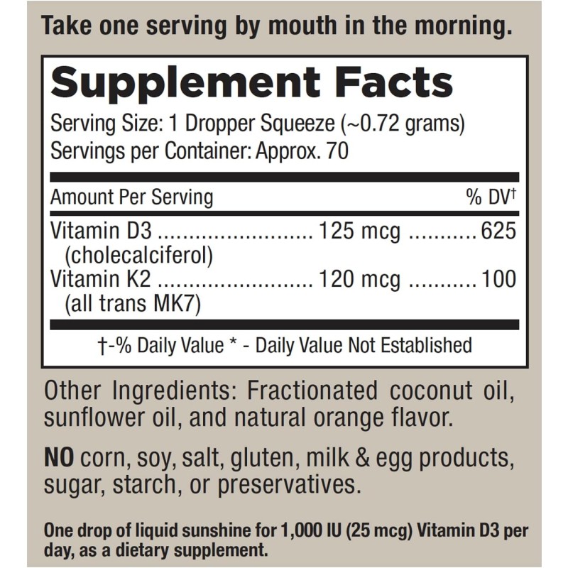 Vitamin D3 Drops Manufacturer - D3 K2 Multivitamin Bone Immune Health Liquid