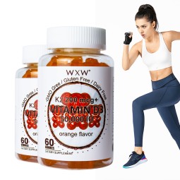 Vitamin D3K2 Gummies Supplier - WXW Stock Orange D3 K2 Adult Bone Health Pregnant