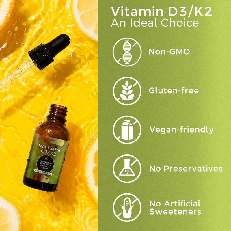 Vitamin D3 Drops Manufacturer - Plant-Based D3 K2 Boost Bone Immune Liquid