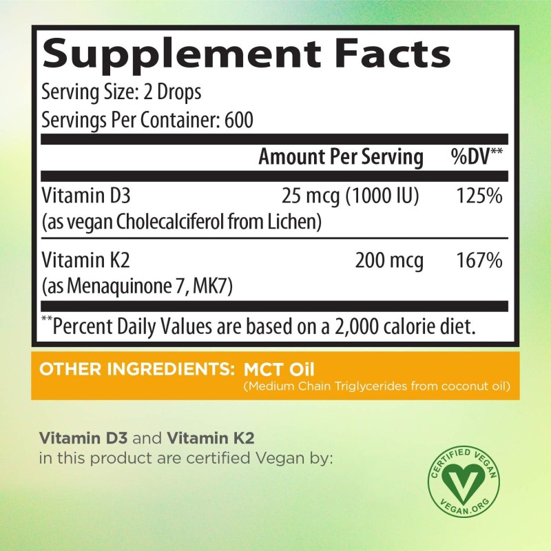 Vitamin D3 Drops Factory - Vegan D3 K2 Liquid Probiotic Strong Bone Support