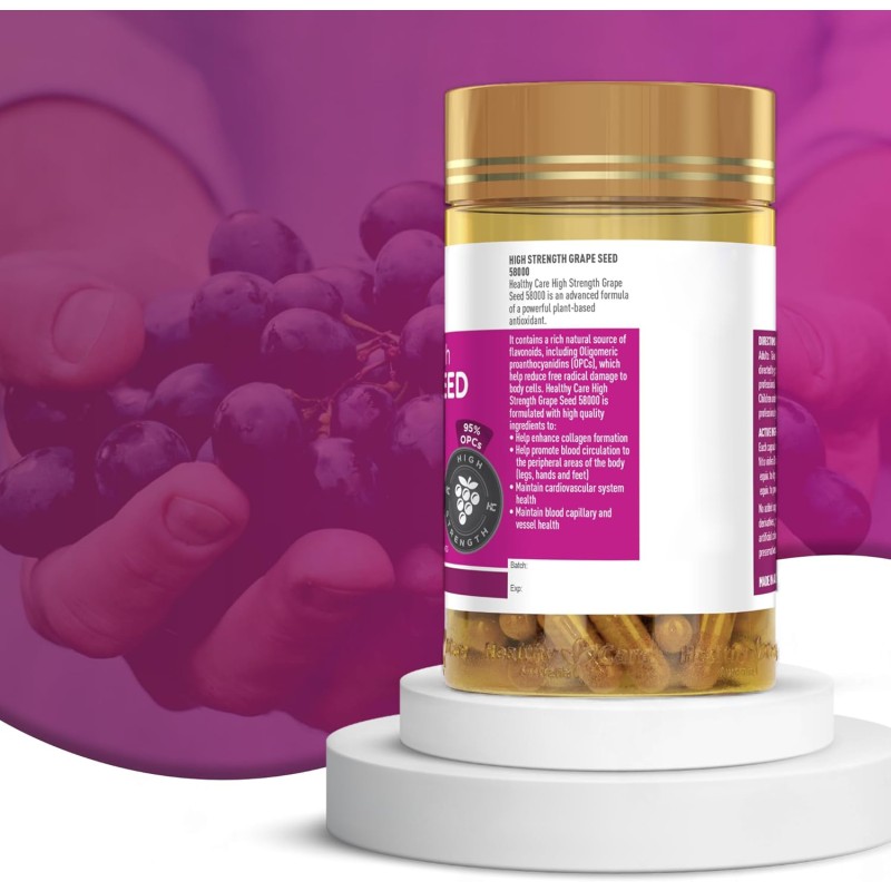 Grape Seed Capsules Factory - Natural Grape Seed Extract Antioxidant Activity