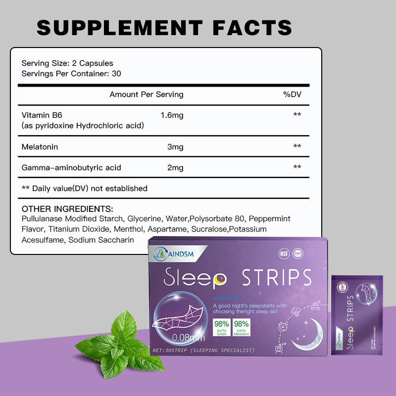 Sleep Strip Factory - Custom GABA Melatonin Strength Sleeping Film Paper