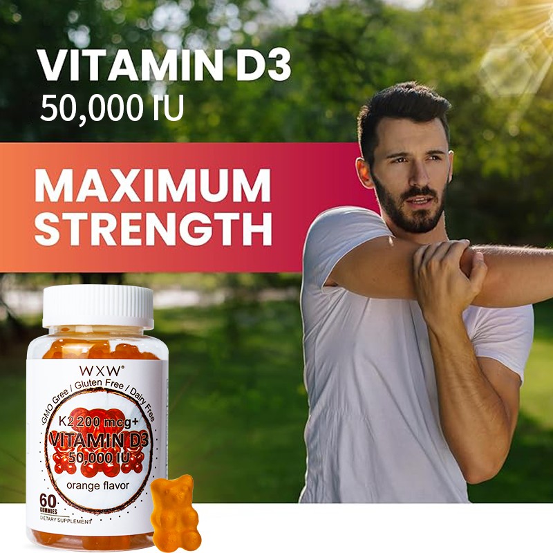 Vitamin D3K2 Gummies Factory - WXW Stock D3 K2 Zinc Multi-Vitamin Bone Health